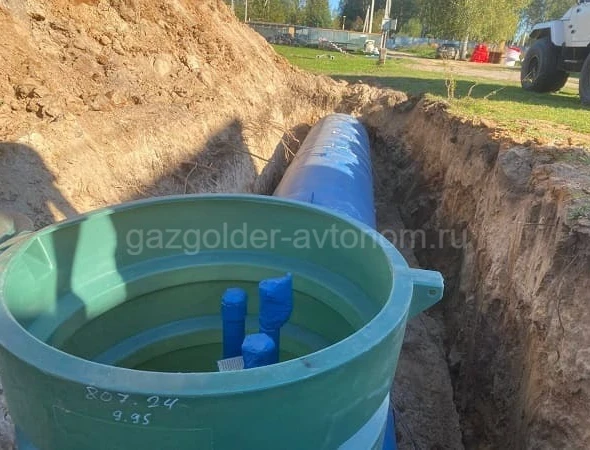 Монтаж подземного газгольдера в Орехово-Зуево в котлован